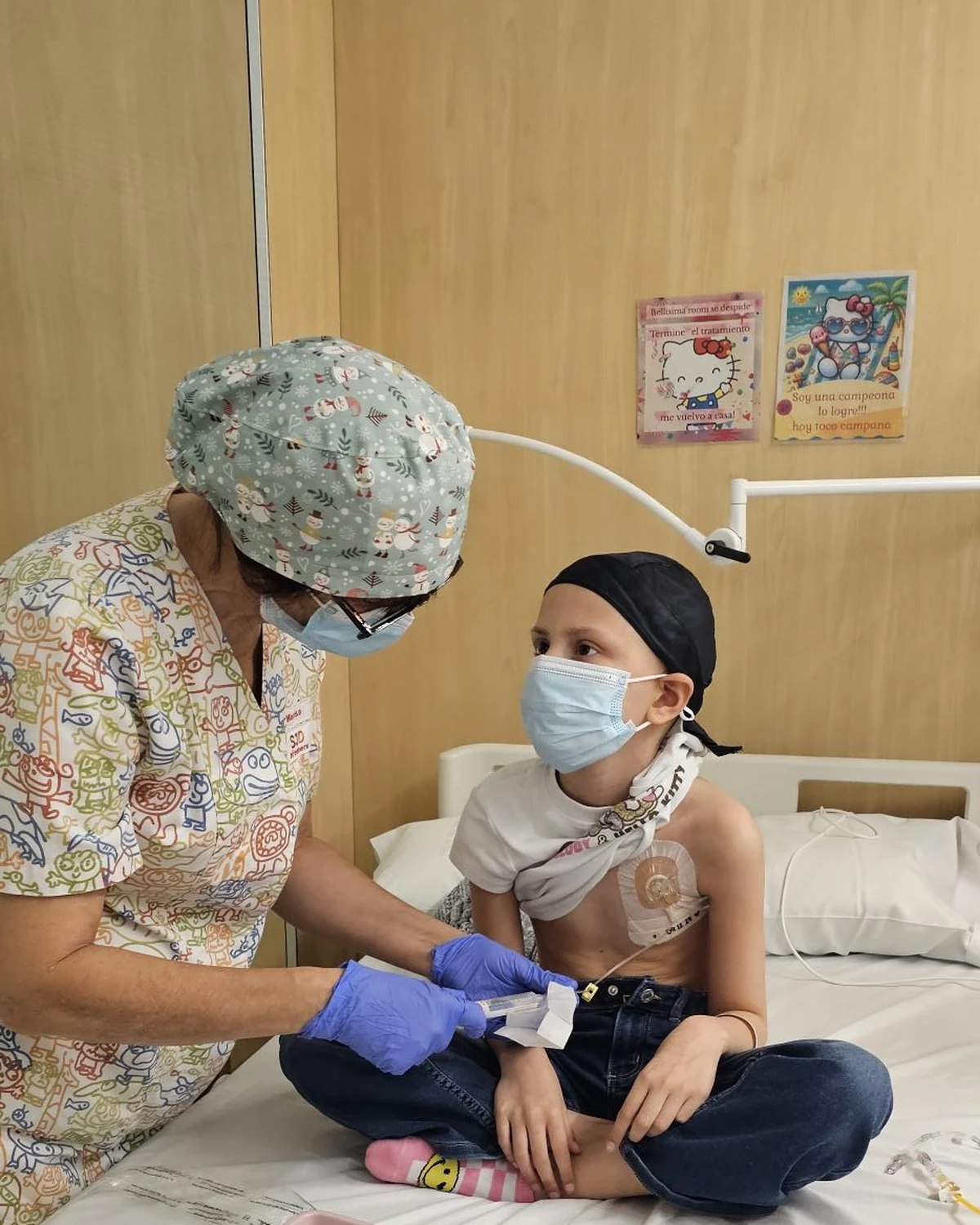 Isabella during treatment in Barcelona